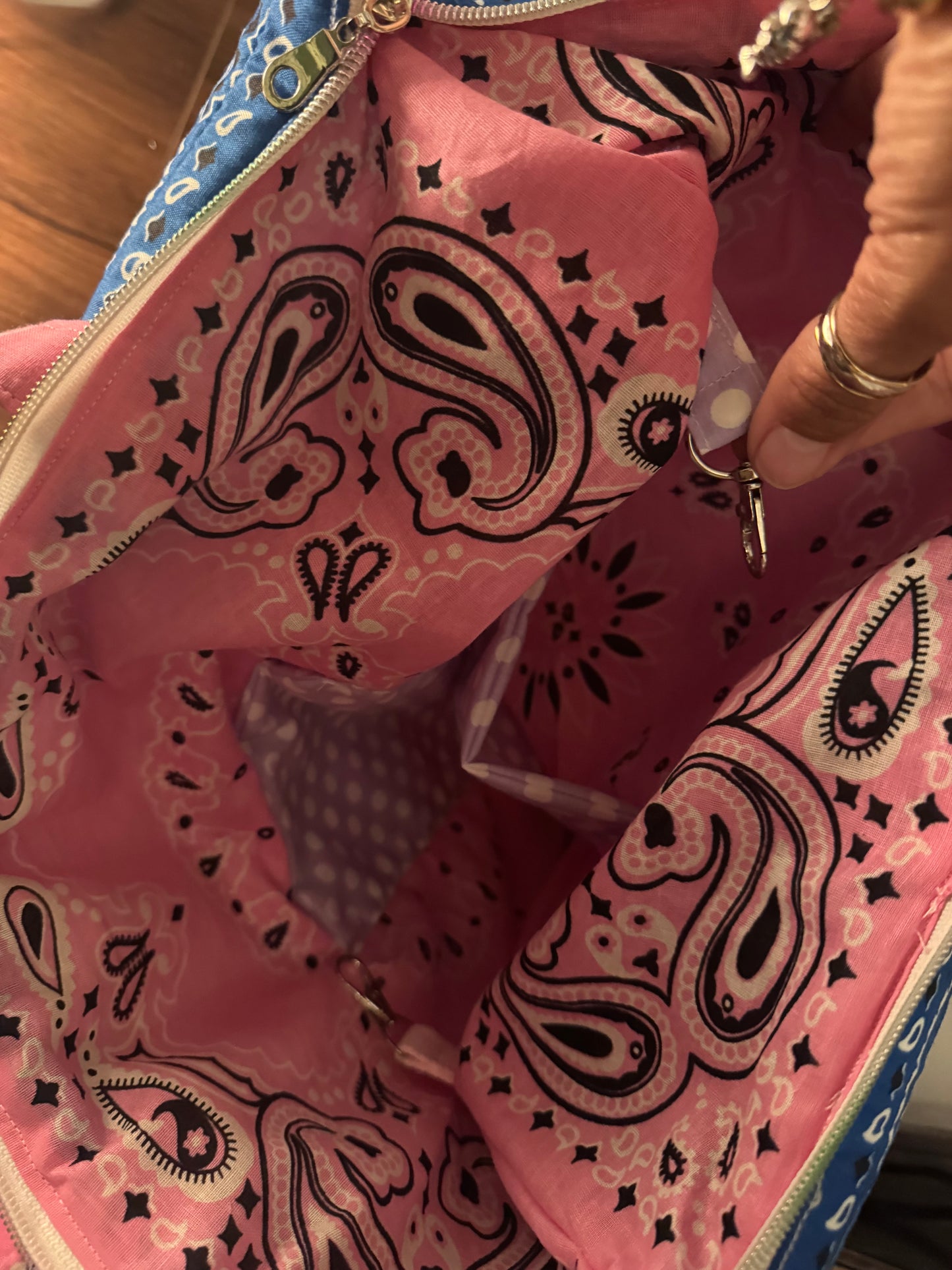 Multi color Bandana tote bag